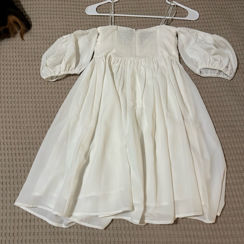 Lulu's White Off-Shoulder Mini Dress - Picture 5 of 5